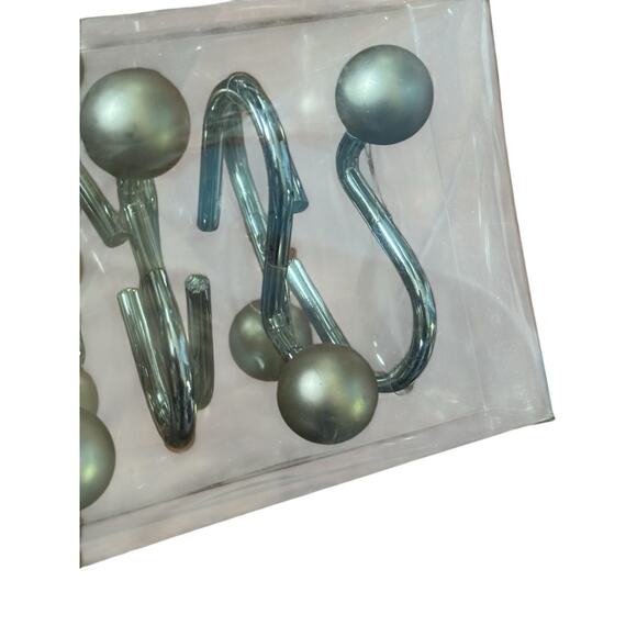 VTG Zenith Shower Hooks (12) 98NNSB Metal Brushed Gold Ball Accent Bathroom - Picture 2 of 4